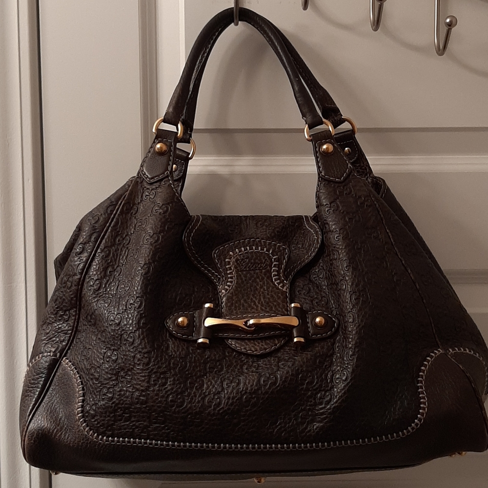 🤩RARE! GUCCI LEATHER PELHAM GUCCISSIMA